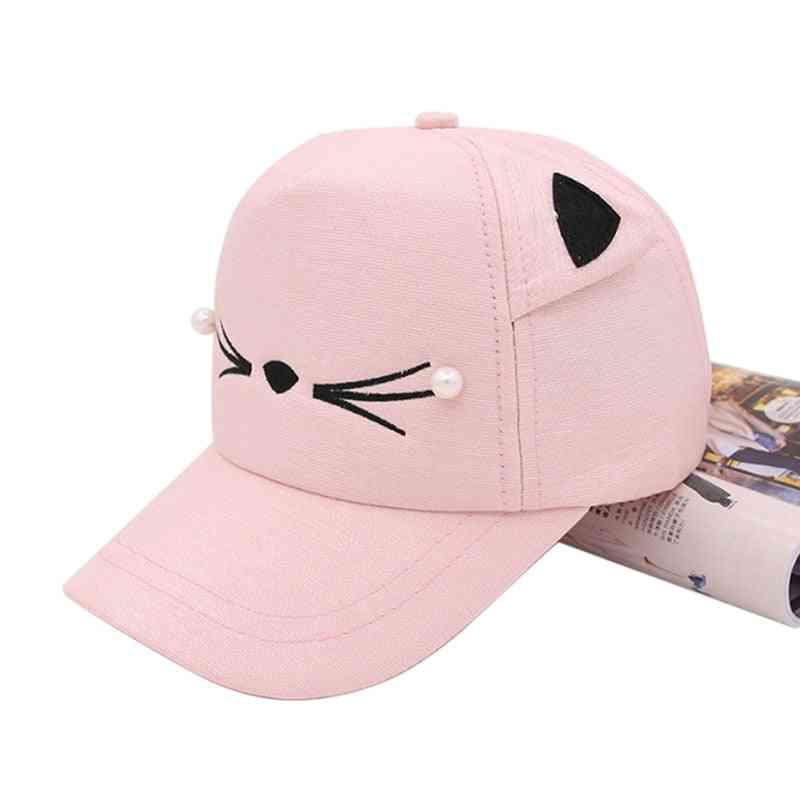 Fashion Lovely Embroidery Hat, Cat Ears Snapback Cap