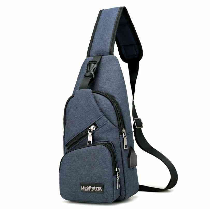 Usb nabíjačka port hrudník pack batoh ruksak taška cez rameno
