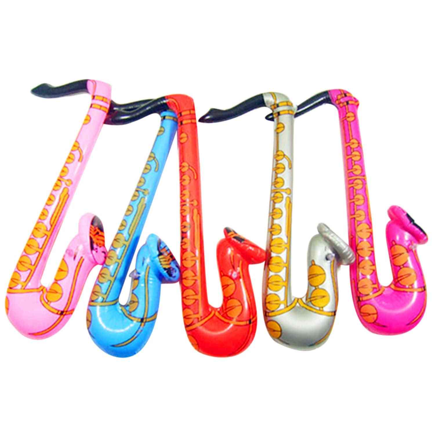 Guitare gonflable, saxophone, microphone, clavier, ballons musicaux instruments jouet pour piscine, accessoires de fête