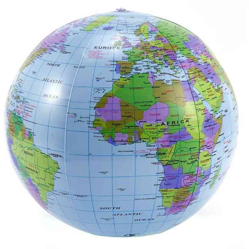 Pvc Inflatable- Globe Balloon, Beach Ball, Geography Map Toy
