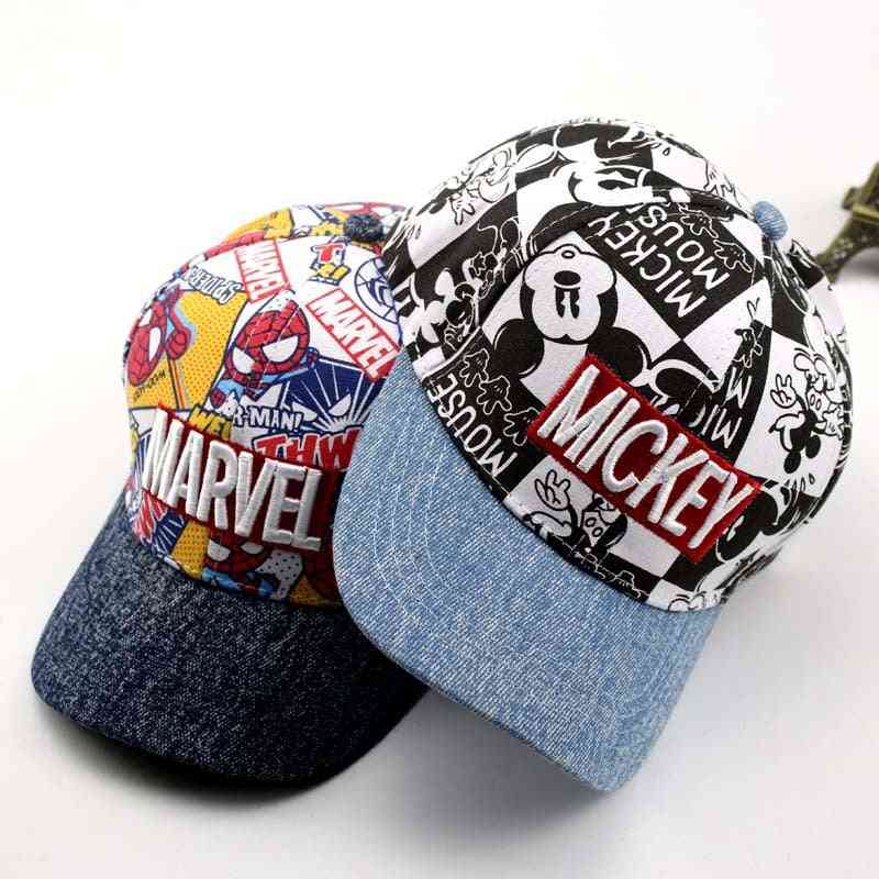 Children Peaked Cap, Marvel Cartoon Mickey Autumn Hat