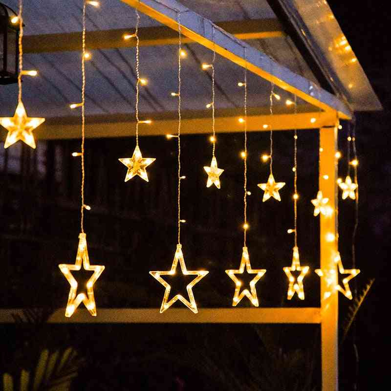 Led stjerne-gardin dekoration, lyssnor