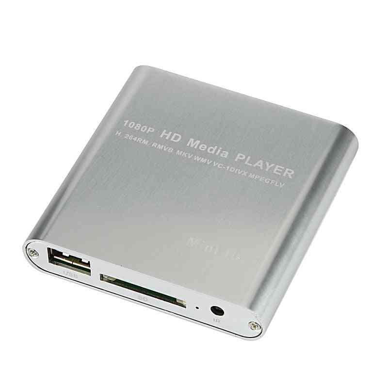 Lecteur multimédia full hd 1080p center lecteur vidéo multimédia avec vga av usb sd/mmc mpeg2-hd h.264