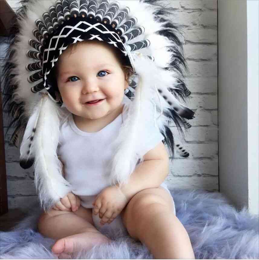 Children's Photography Props Feather Hat Crown Headdress