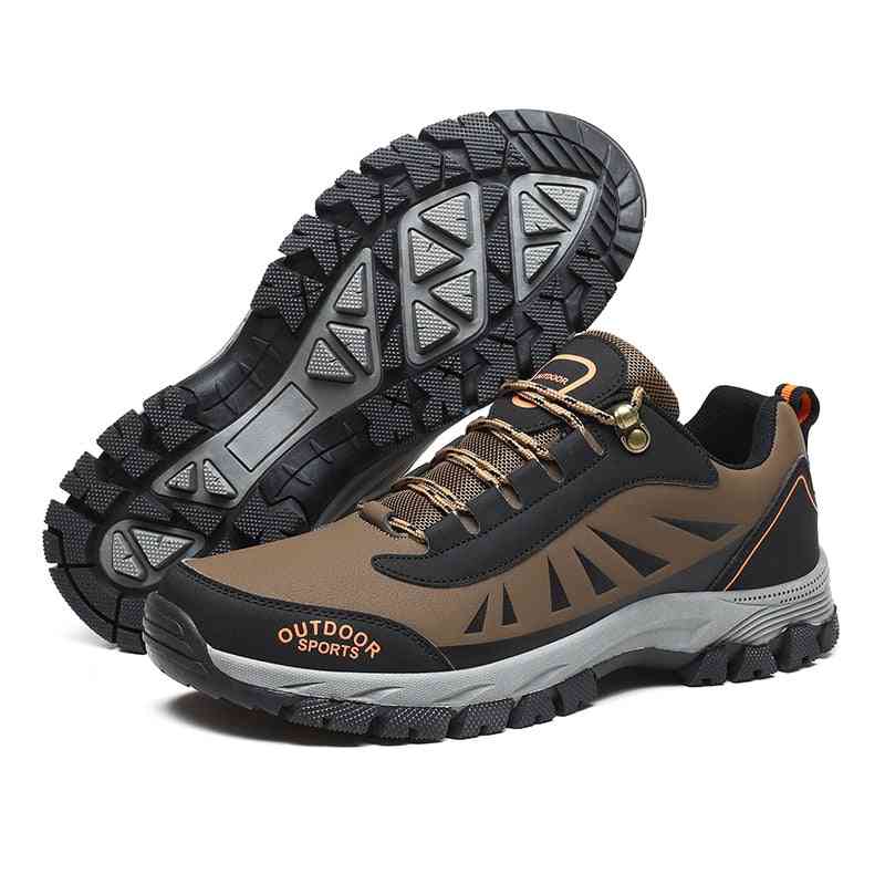 Men Leather Breathable Casual Outdoor Non Slip Shoes