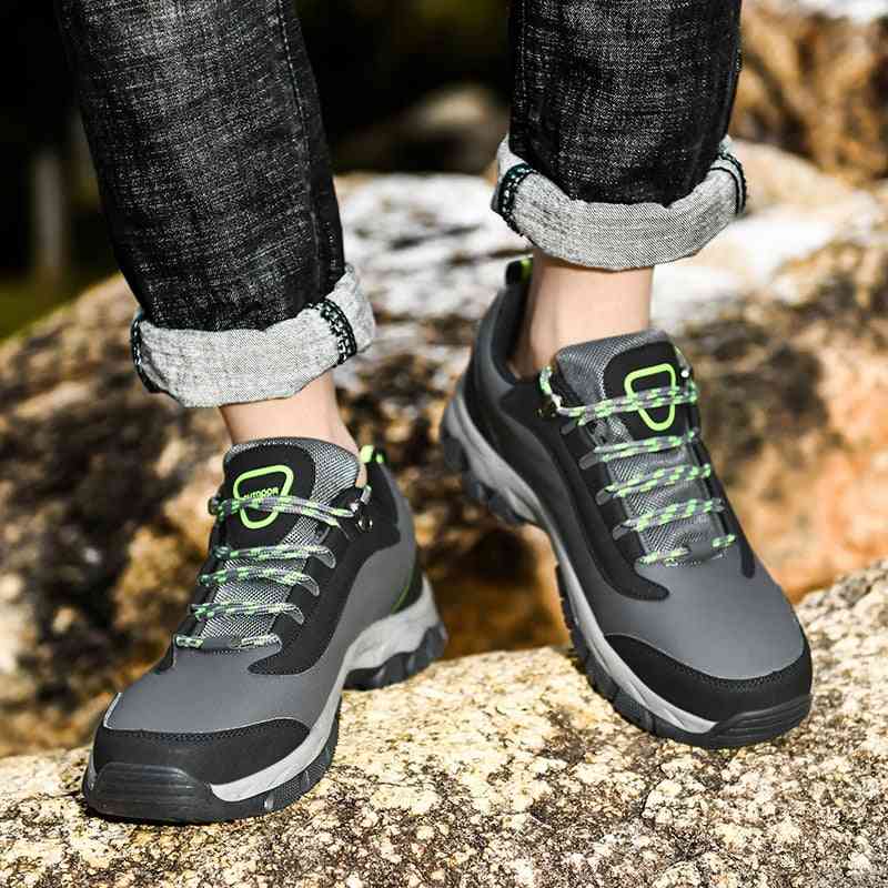 Men Leather Breathable Casual Outdoor Non Slip Shoes
