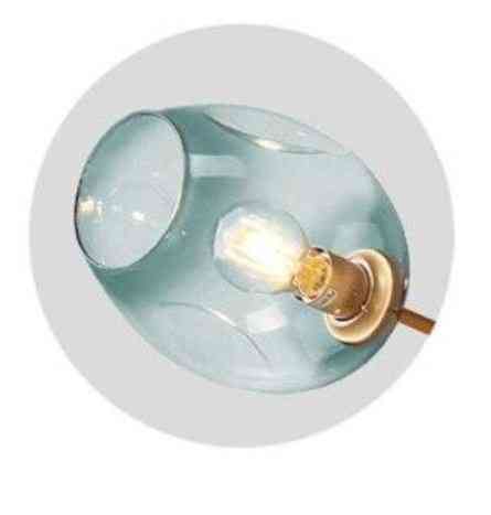 E27- Modern Glass Pendant, Hanging Lamps Light With 8-head (set-g)
