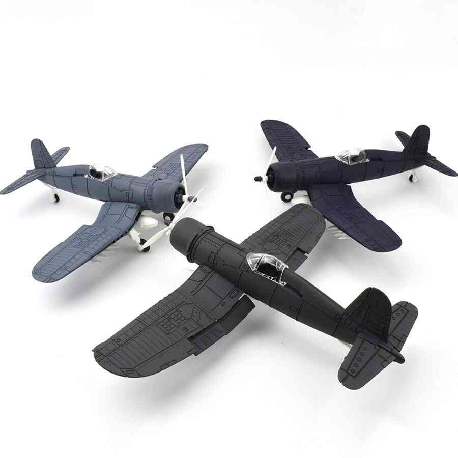 Diy Aircraft Assembled Model For Building Blocks, Military Handmade Fighter