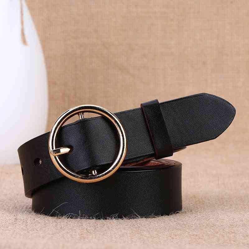 Women's Leather Pin Buckle Cowhide Belt