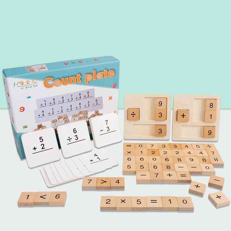 Intelligence Bamboo Counting Sticks Clock Toy, Mathematics Montessori Teaching Kids Preschool Learning