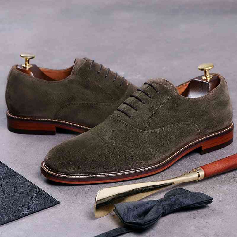 Men Casual Suede Oxford Wedding Leather Shoes
