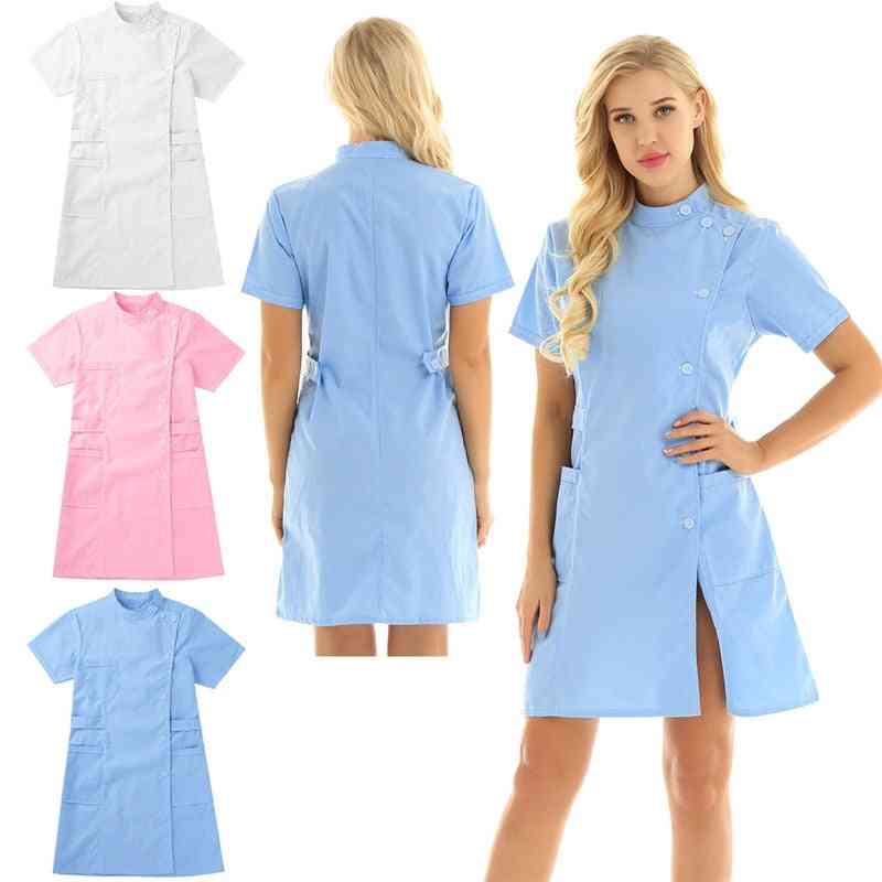 Womens Short Sleeve Nurse Uniform Dress