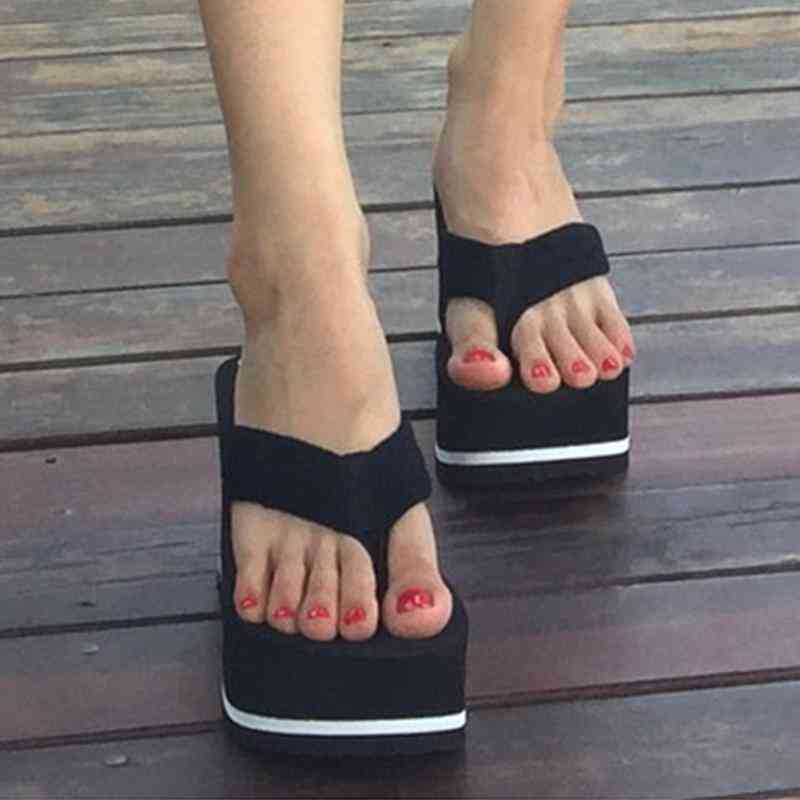 Sandales compensées tongs pour femmes