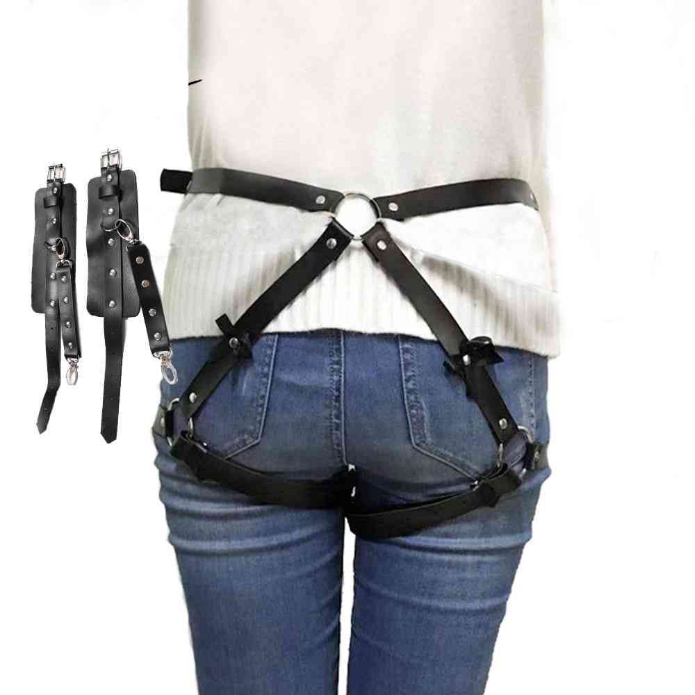 Women Adjustable Leather Bowknot Belts