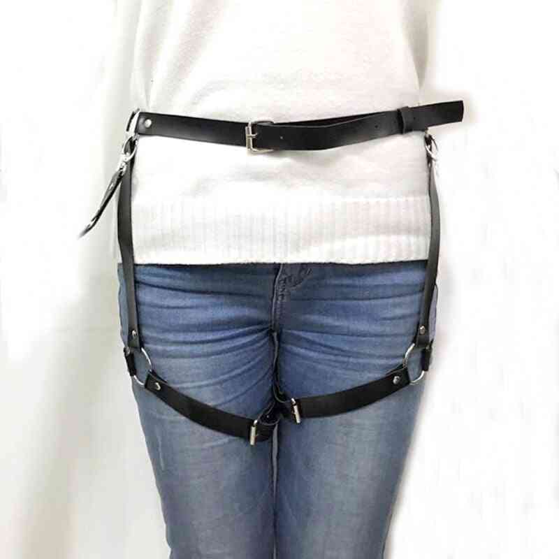 Women Adjustable Leather Bowknot Belts