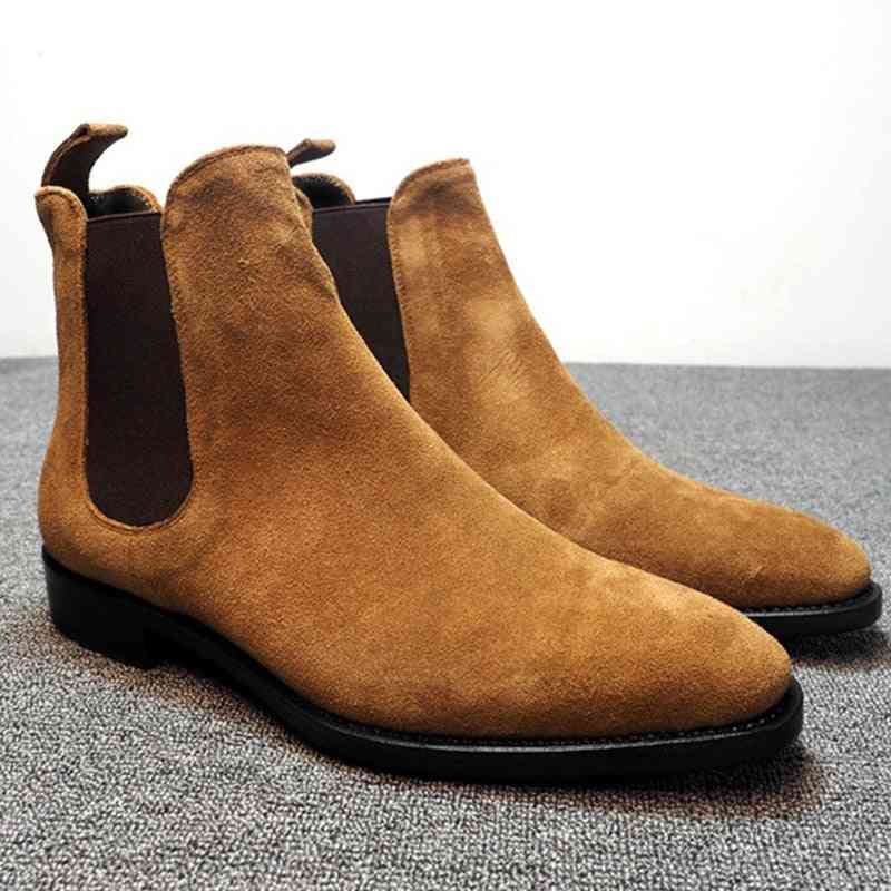 Chaussures chelsea pour hommes, bottes d'hiver de luxe