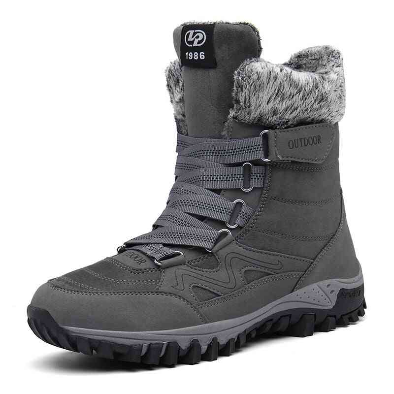 Super teplé sněhové boty, pánské kotníkové boty do půl lýtek