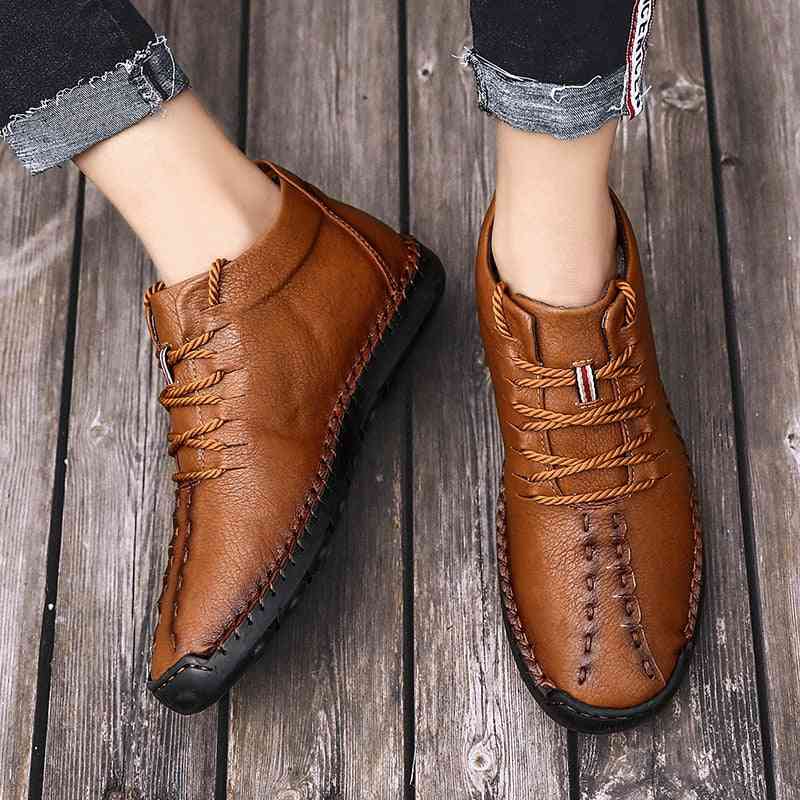 Fashion Leather Men Boots, Fur Ankle Boots