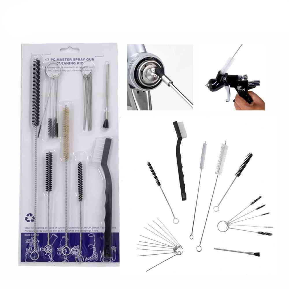 17pcs Airbrush Spray Gun Nozzle Cleaning Repair Tool Kit