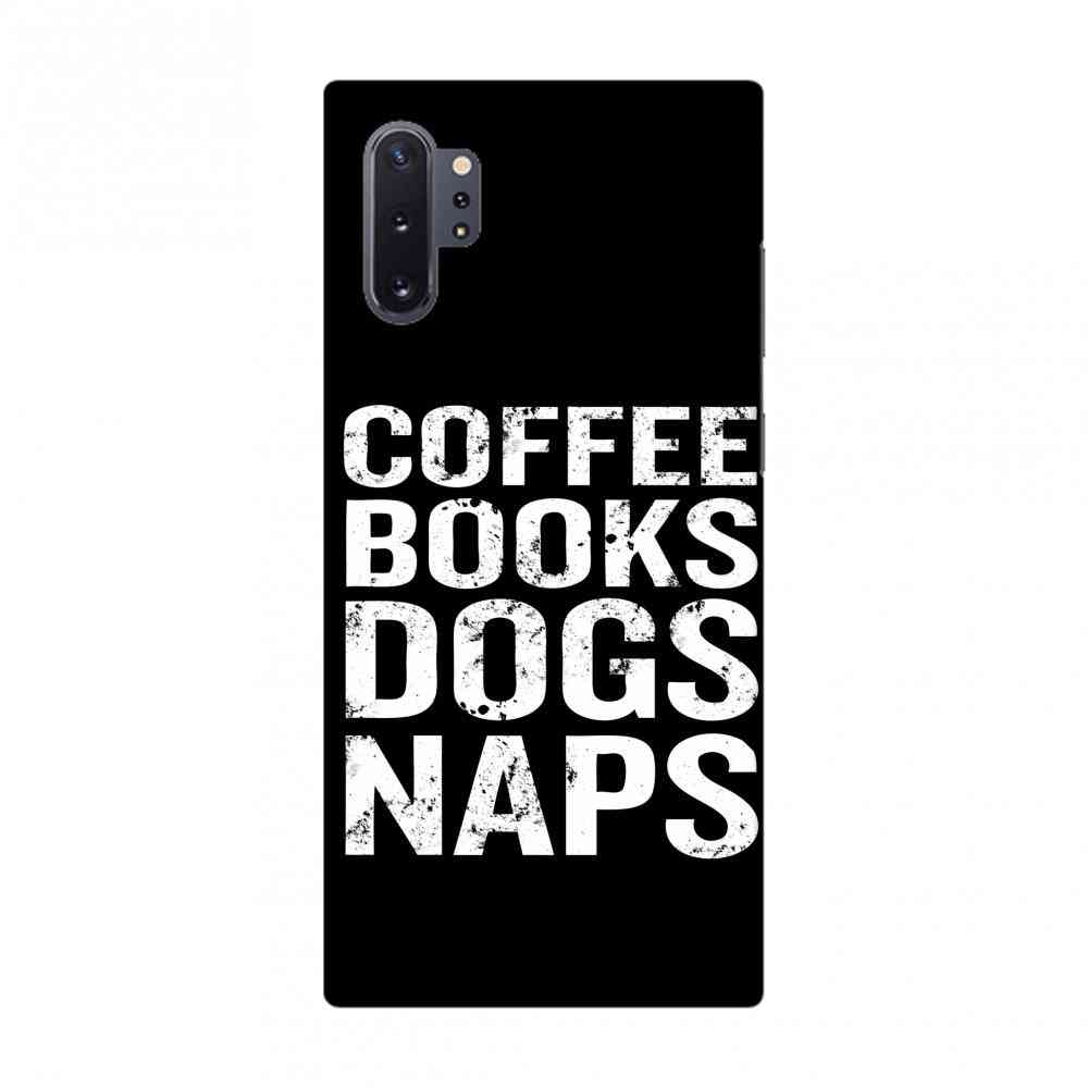 Coffee Books Dogs Naps Slim Hard Shell Case For Samsung Galaxy Note10+