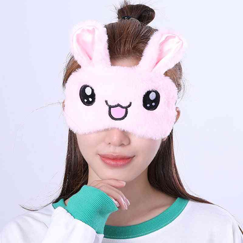 Cartoon- Rabbit Plush Eyeshade, Sleeping Soft, Eye Mask Cover