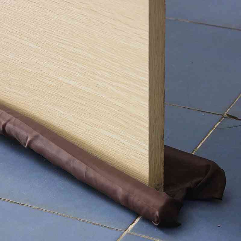 Brown Double Door Draft Stopper, Dual Draught Excluder, Air Insulator, Windows Dodger Guard, Energy Saving