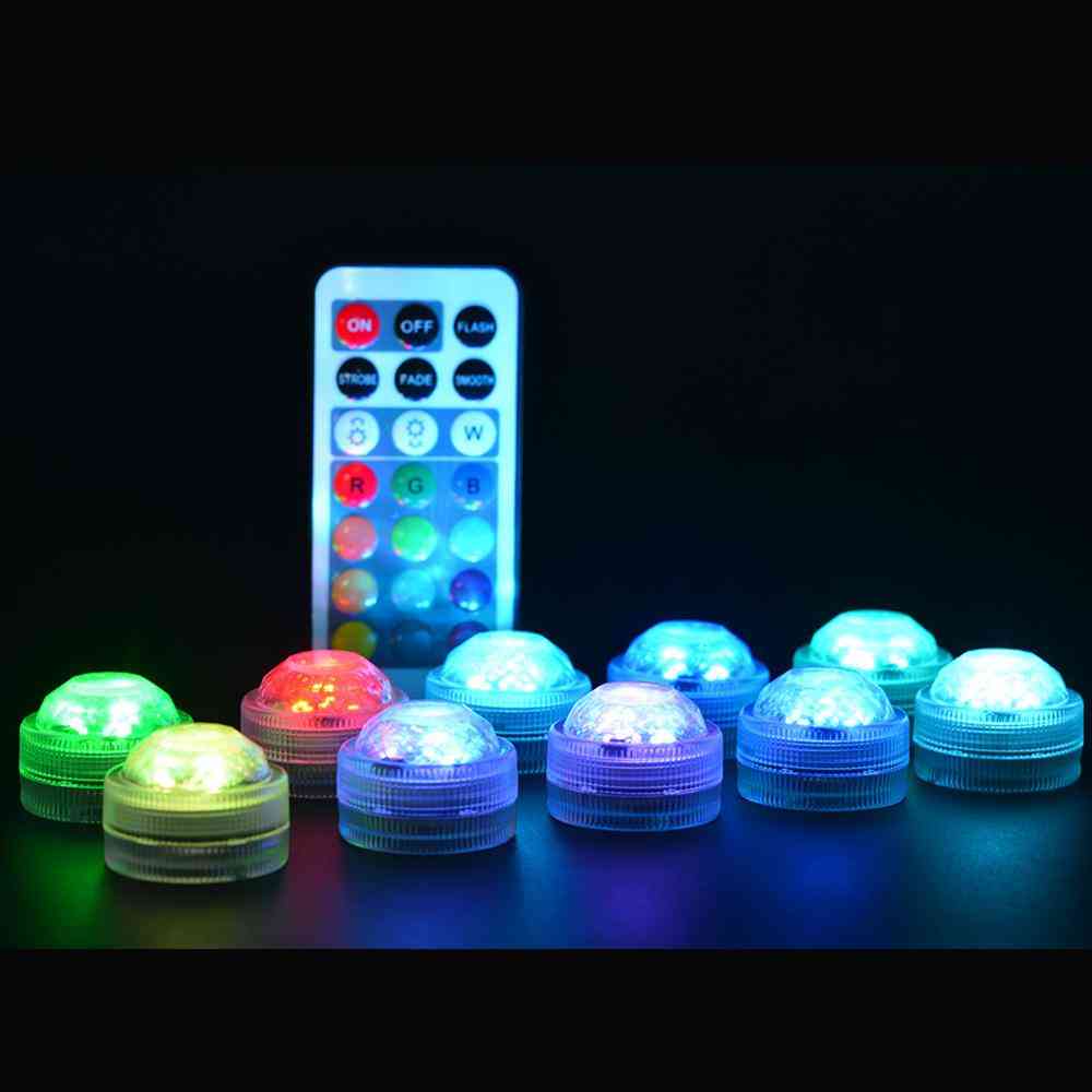 Led Remote Controlled Rgb Submersible Light Underwater Night Lamp Decoration
