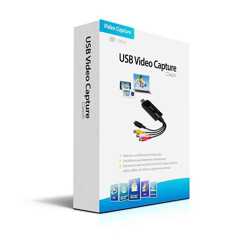USB-videooptagelse analog video til digital, konvertere VHS-komposit og S-video til USB på pc