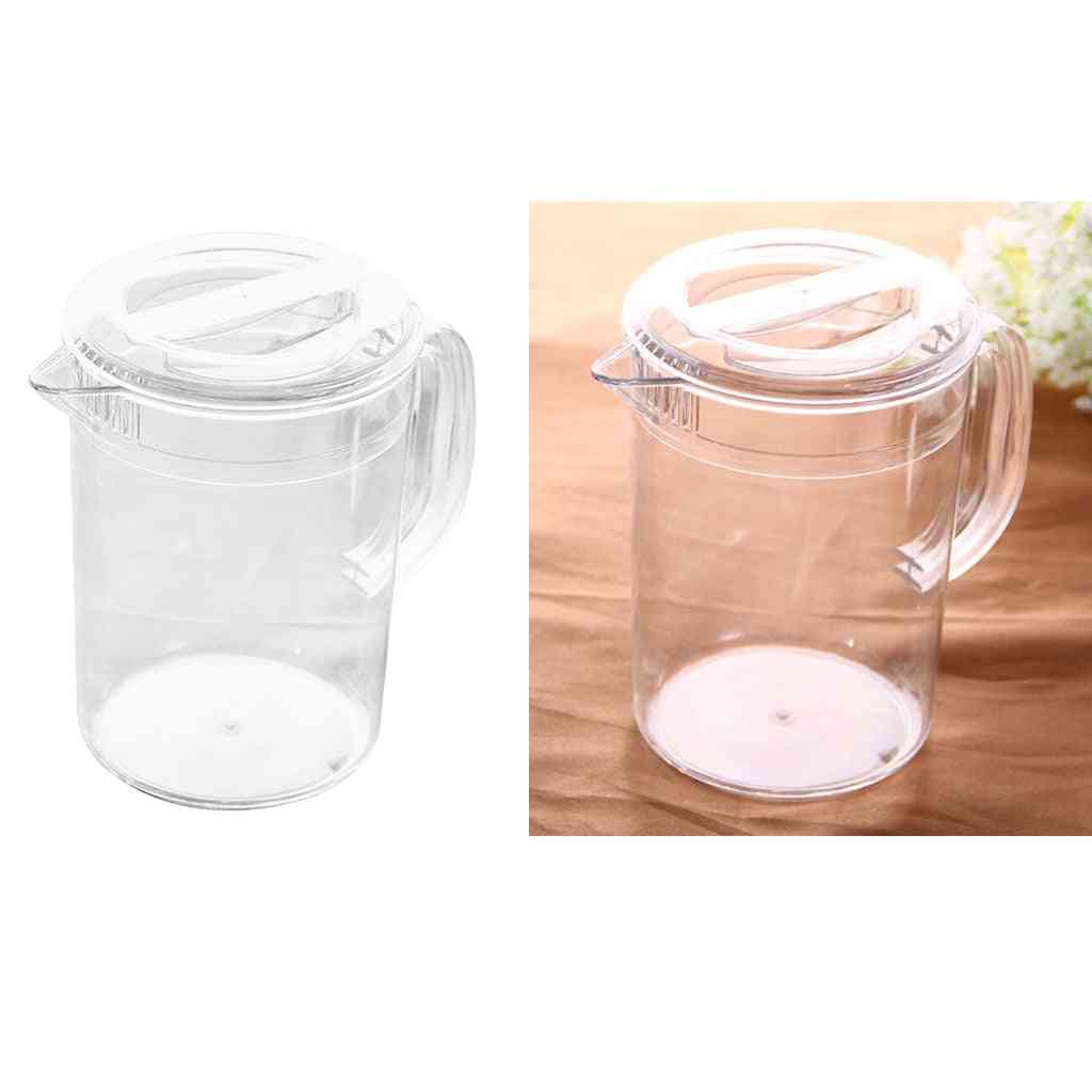 Plastic Water Pitcher With Lid, Hot And Cold Water Jar, Ice Tea Juice Container