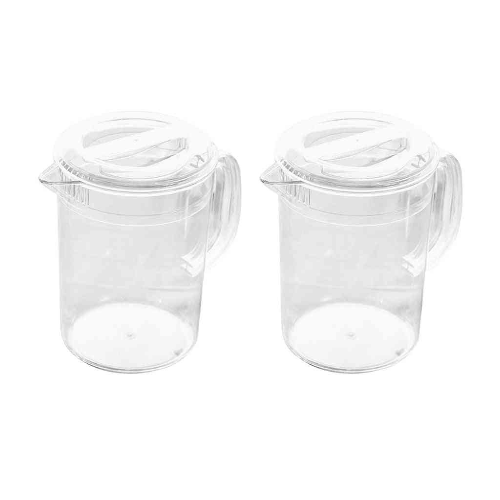Plastic Water Pitcher With Lid, Hot And Cold Water Jar, Ice Tea Juice Container