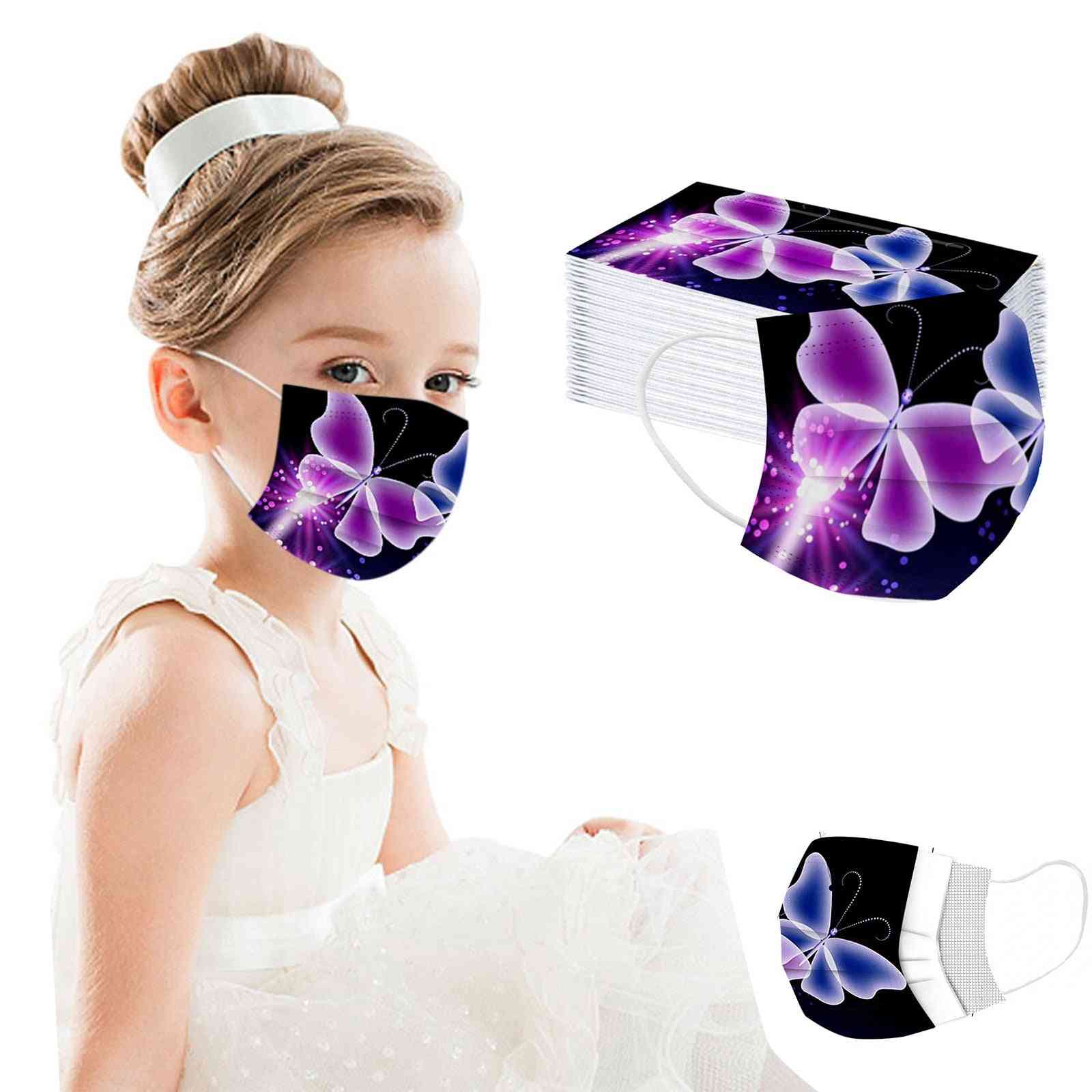 Child Disposable Non-woven Fabric, 3 Layers Face Mouth Masks