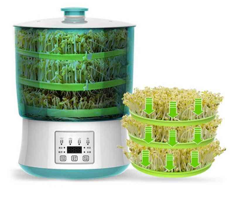 Electric Intelligence Bean Sprouts Maker, Yogurt Machine, Rice Wine Green Seed, Vegetable Seedling Growth Bucket