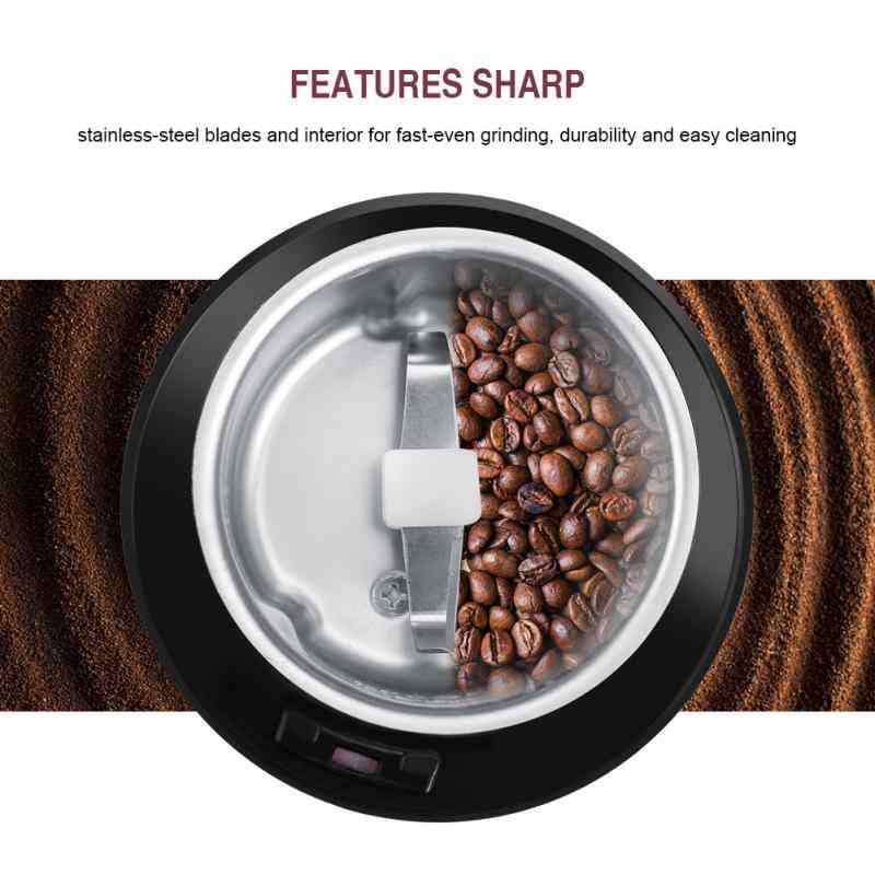 Elektrisk kaffemutter, frøkvern med kniv i rustfritt stål