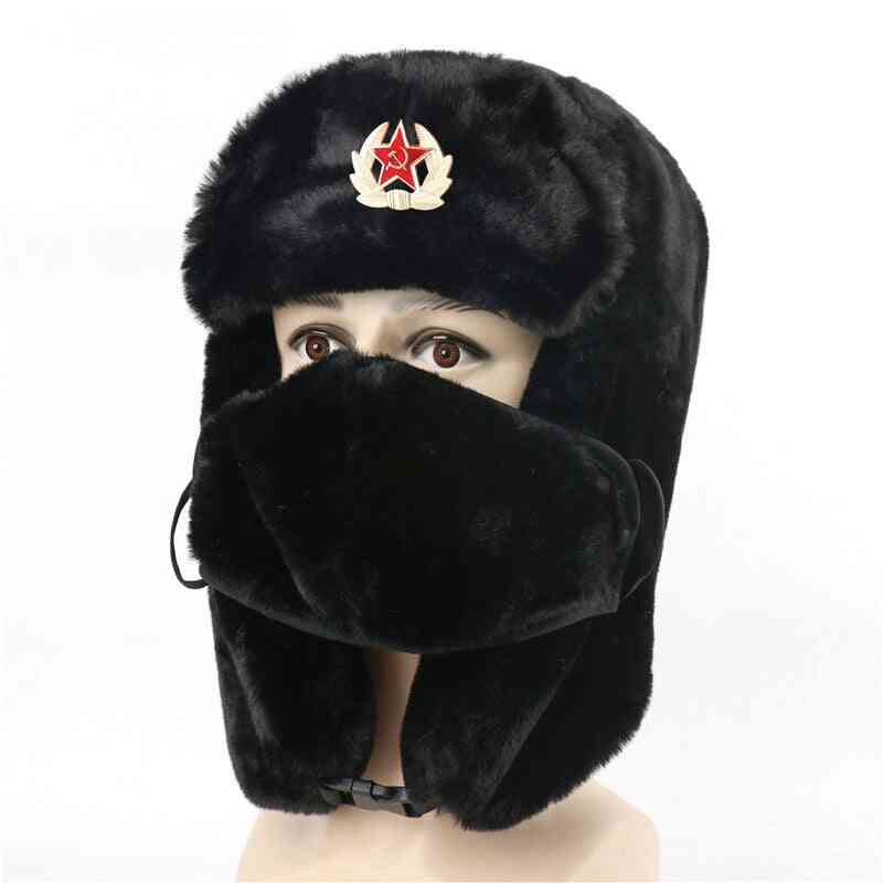 Soviet Army Military Badge Bomber Hat