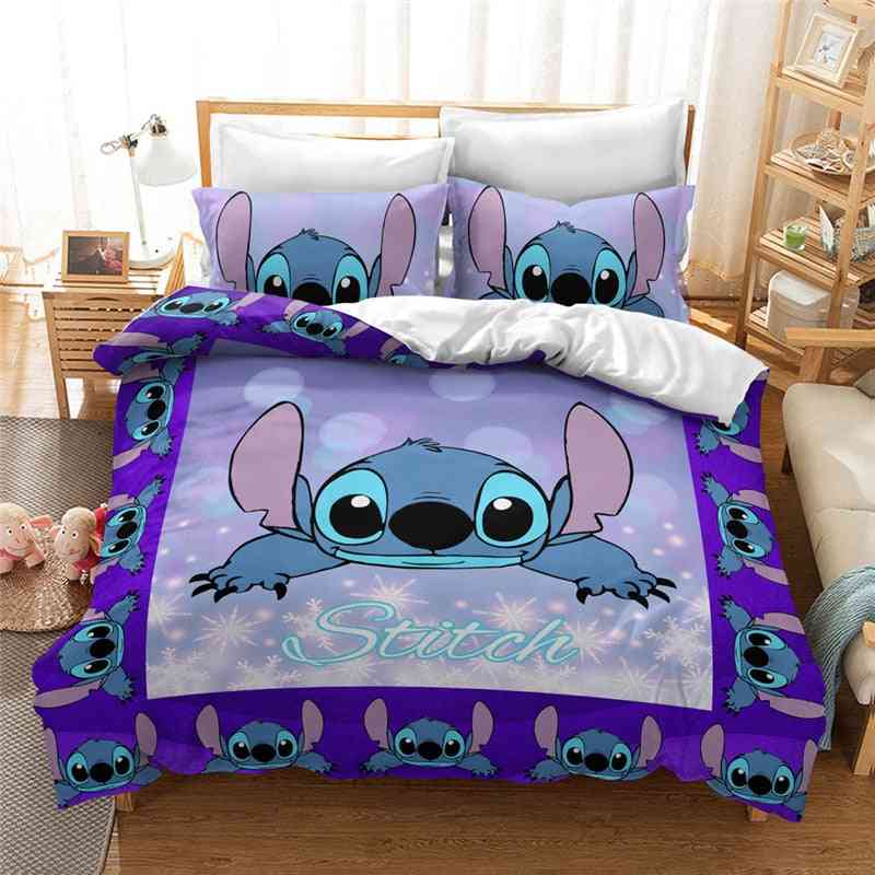3d Stitch- Cartoon Bedspread, Bedroom Bed Set (set-a)