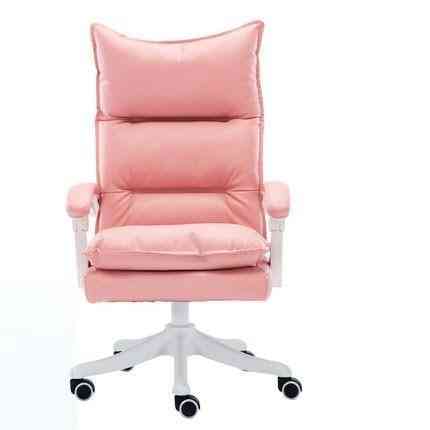 Chair Soft Office Pu Leather Chairs With Footrest Computer Cotton Chair Rotatable
