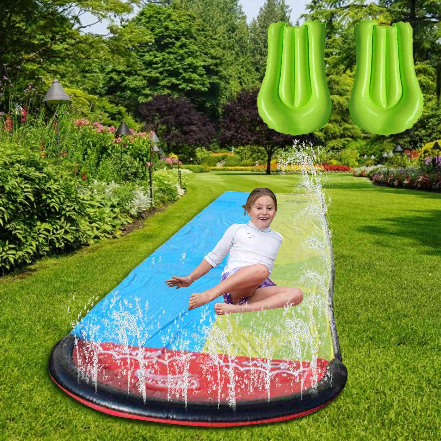Toboggan aquatique double pour enfants, pelouse de course de jardin extérieur, été de pulvérisation, jouet de jeux