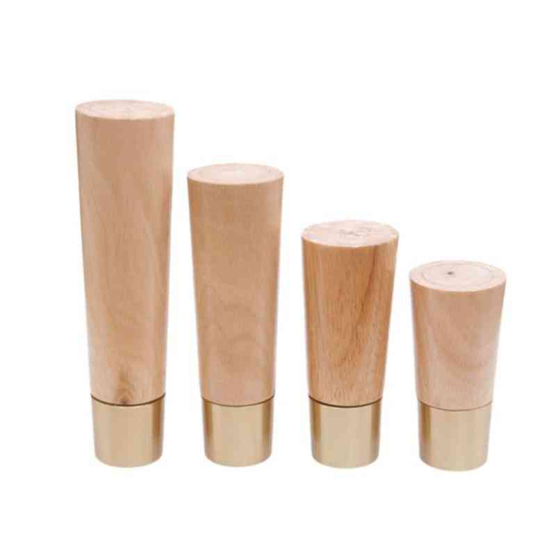 Solid Wooden Furniture Legs Straight Cone Sofa Table Feet