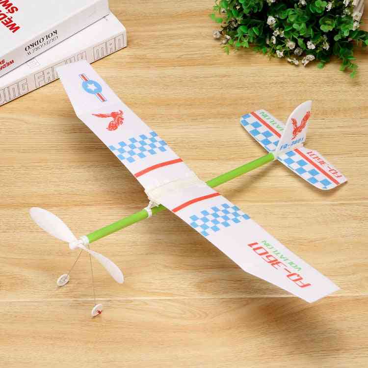 Rubber Bands Power Planes, Hand Launch Throwing, Foam Inertial Glider, Aircraft