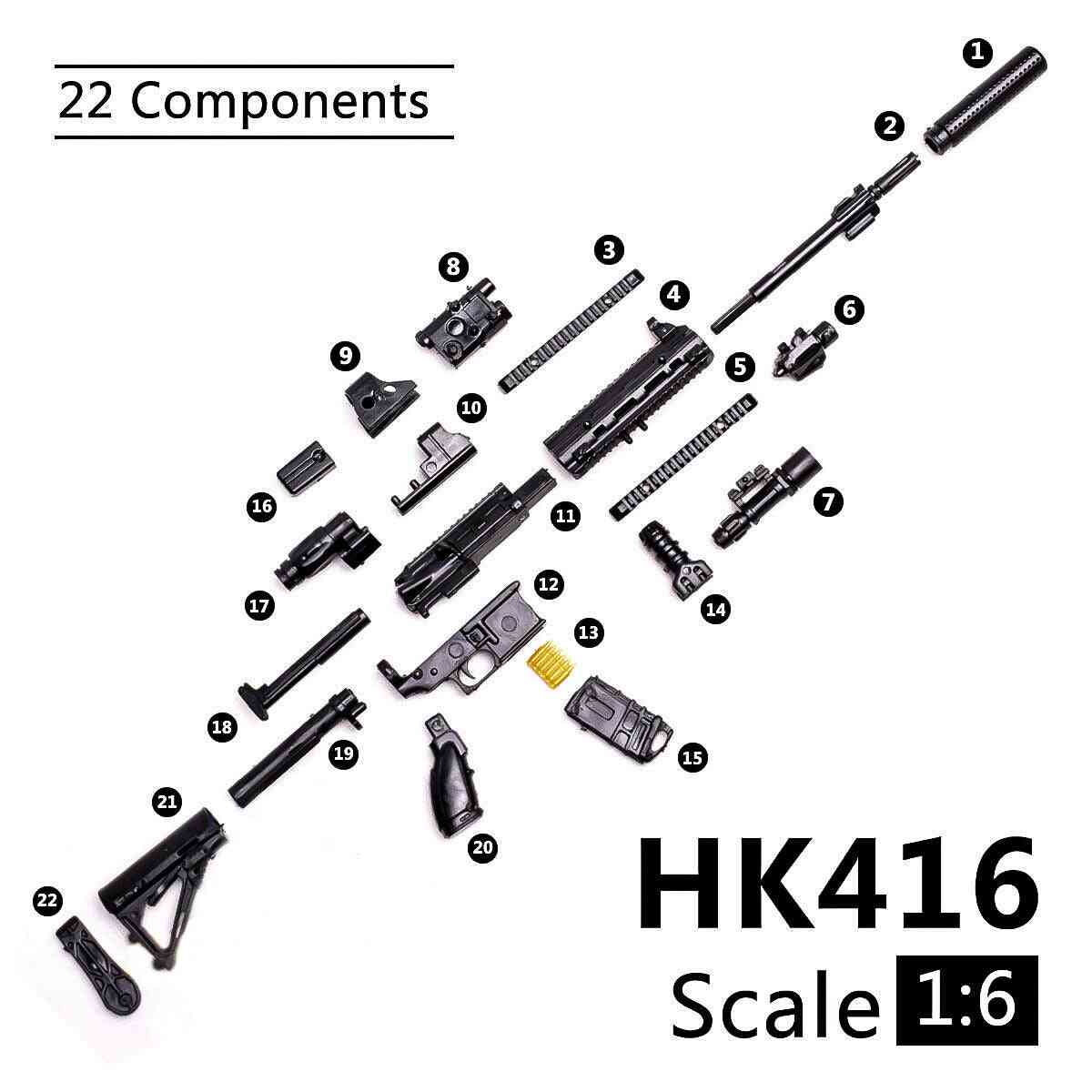 Rifle Assembly Gun Model, Assembling Puzzles, Building Bricks For Action Figure