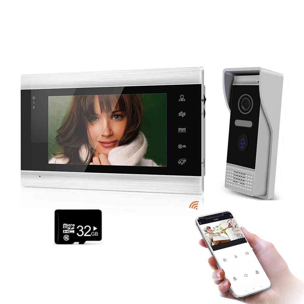 Smart telefon7 '' wifi trådlösa video -intercom för hemmamonitor