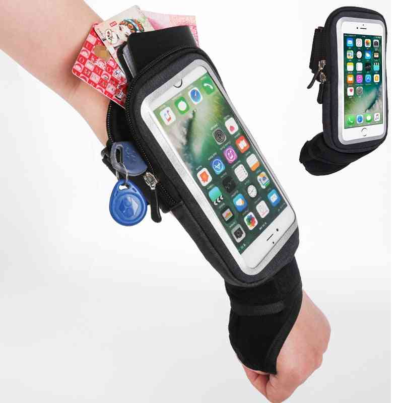 Borsa da polso da ciclismo, custodia per cellulare touch screen da braccio da corsa