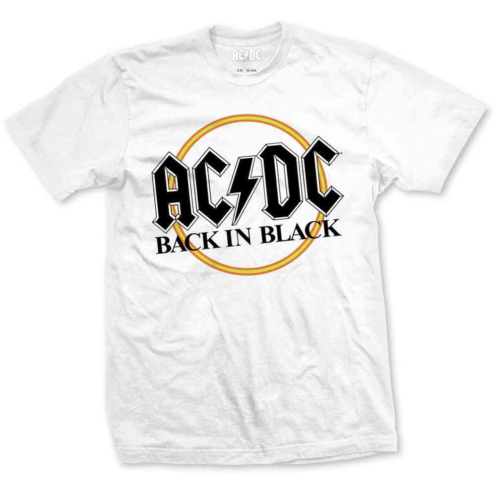 Ac/dc ryg i sort cirkel t-shirt