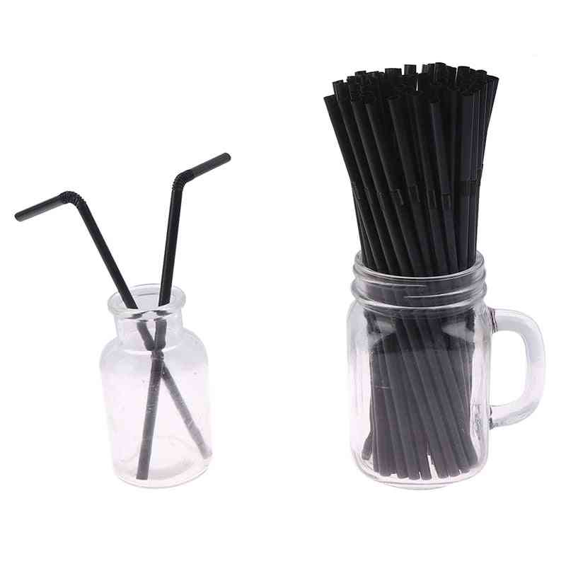 Long Flexible Wedding Party Supplies-plastic Drinking Straws