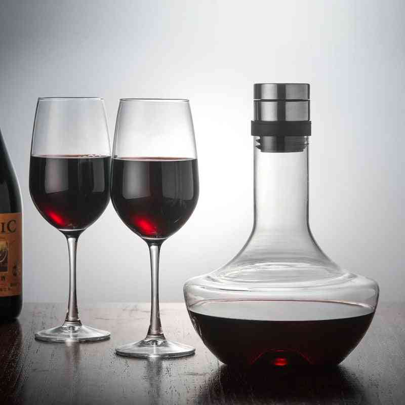 Crystal Red Wine- Brandy Champagne, Glass Decanter Bottle, Jug Pourer Aerator