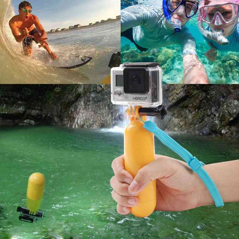 Flytende feste håndgrep selfie stick actionkamera