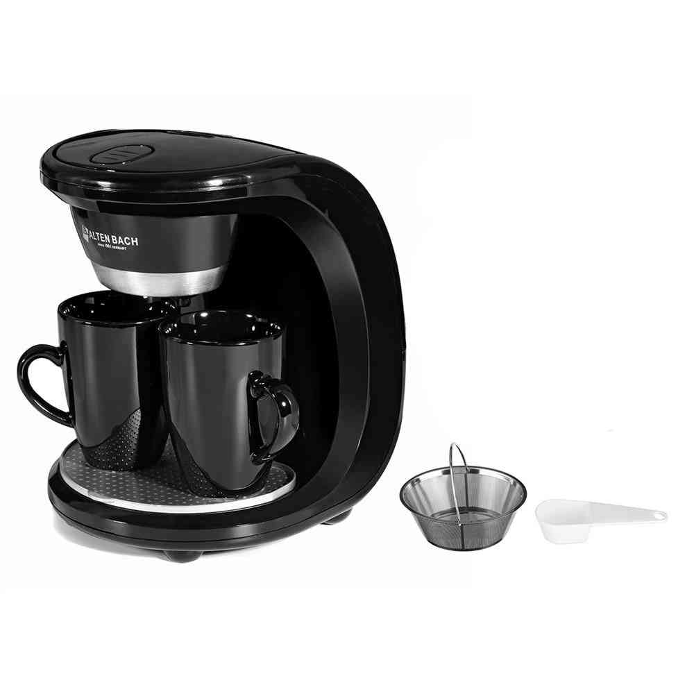 Caffettiera elettrica a vapore, macchina per caffè a doppia tazza