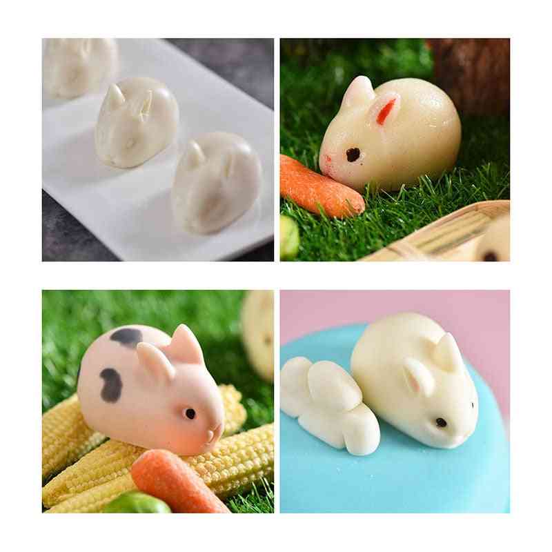 3d Creative Food Grade Silicone Rabbit Ice Cream Mold