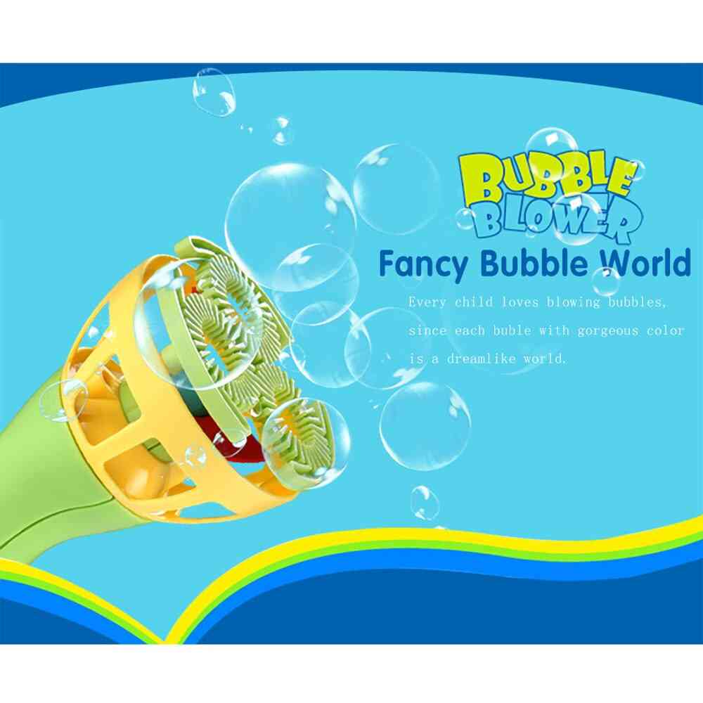 Electric Bubble Wands Machine Maker, Automatic Blower, Soap Bubbles, Durable Kids