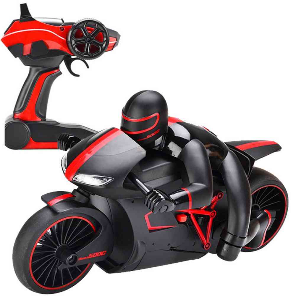 Mini rc motorcykel med køligt lys, motorcykel model legetøj, fjernbetjening drivmotor til dreng